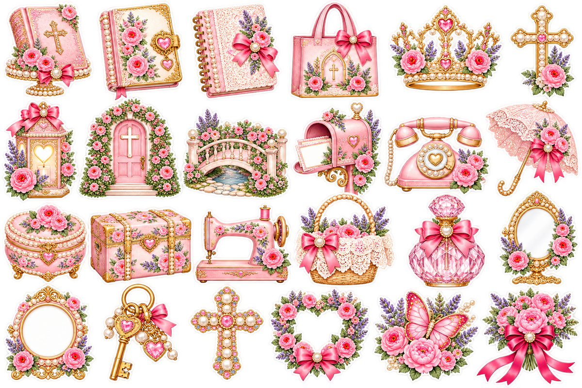 Pink Bible Journaling Bundle — 48 Printable Sheets (Instant Download)
