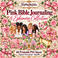 FaithableInks Pink Bible Journaling and Ephemera Collection square cover